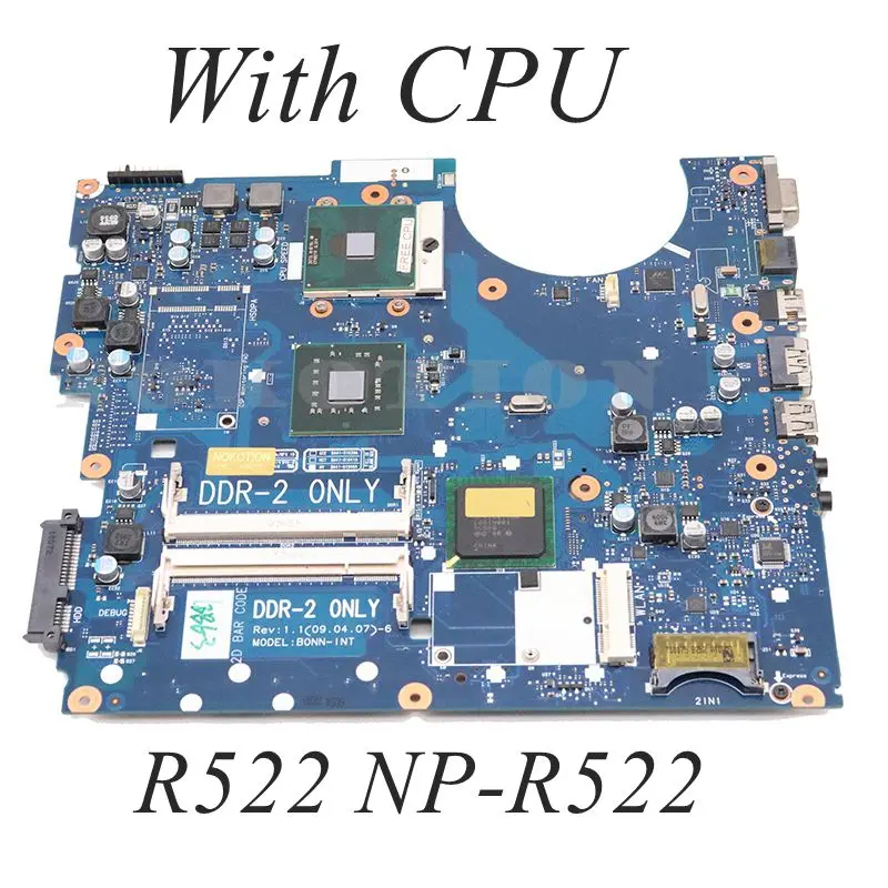 

Для Samsung R522 NP-R522 R520 материнская плата для ноутбука GM45 DDR2 с центральным процессором
