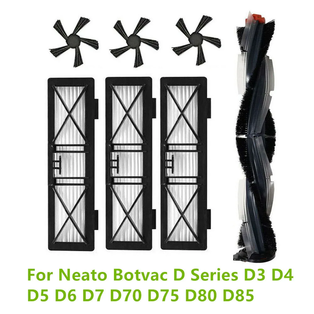 

Роликовая щетка, фильтры НЕРА, боковые щетки для Neato Botvac D Series D3 D4 D5 D6 D7 D70 D75 D80 D85 Запчасти для роботизированного пылесоса