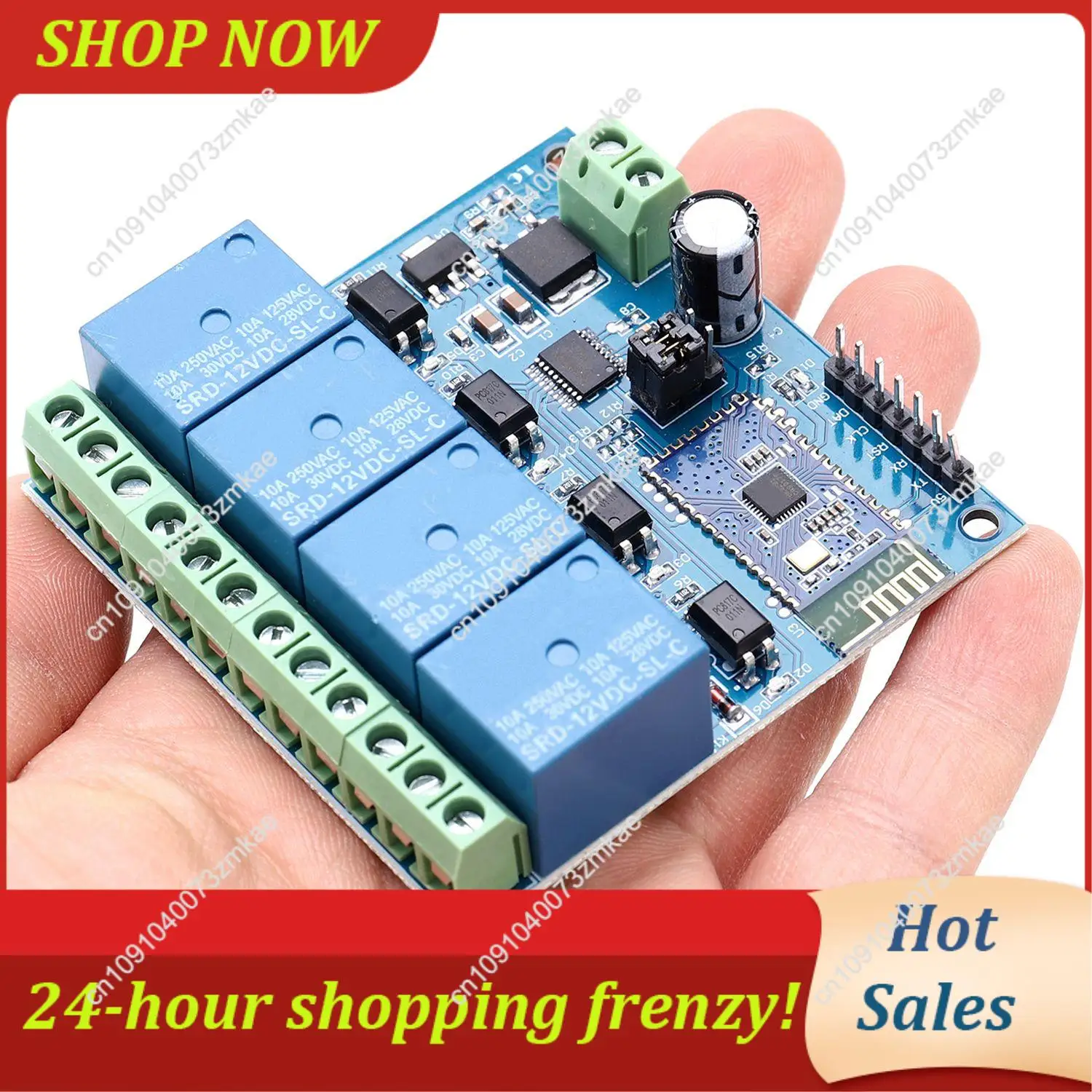 데일리 세일 12V 4채널 리모컨 스위치 블루투스 릴레이 모듈 안드로이드 모바일 모터 LED 라이트 DIY 전자 키트