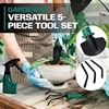 1Set Garden Tool Set Metal Plastic Non Electric with Suitcase 10pcs Pruning Rake Shovel Spatula Sprayer Non Slip Rubber Grip 4