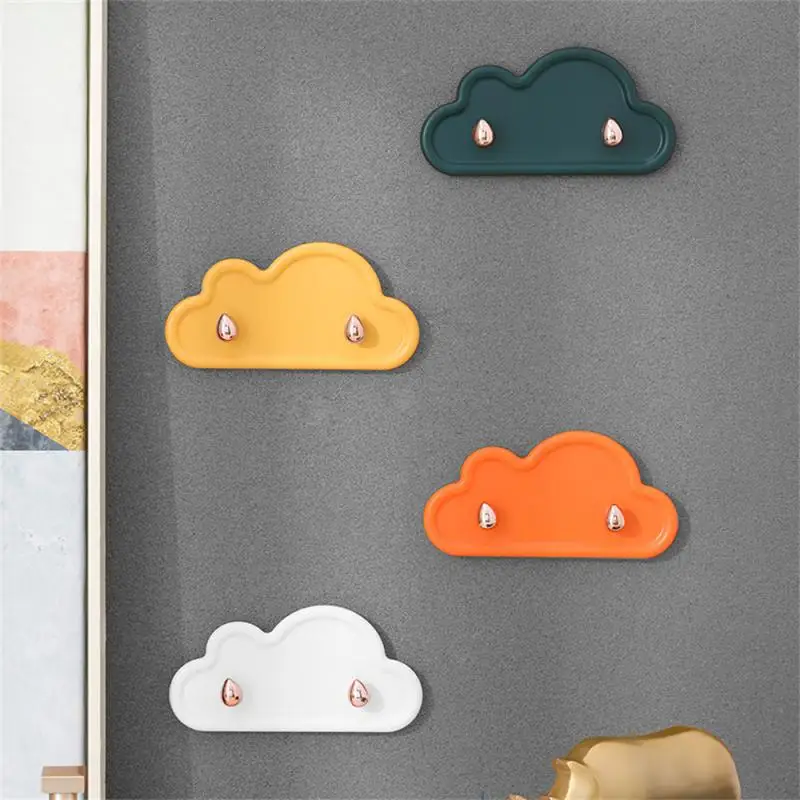 

Storage Rack Clouds Multi-function Strong Adhesion Moisture-proof No Trace Storage Supplies Sticky Hook Bathroom Punch-free Hook