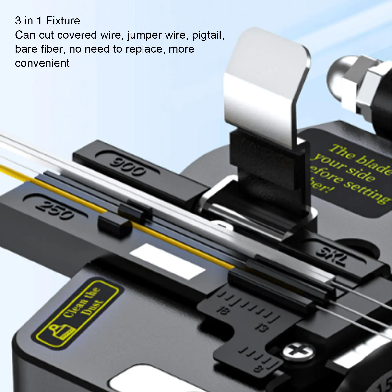 Cleaver Tool Optical Cable Cutter Automatic  ≤0.5 Degree Angle for 125μm Bare Fibers for 0.25mm 0.9mm Single