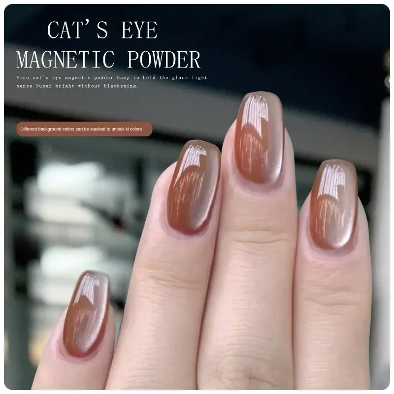 Nail powder nail pigment Velvet Cat Eye Magnetic Powder 9D Effect Chrome for DIY nail art