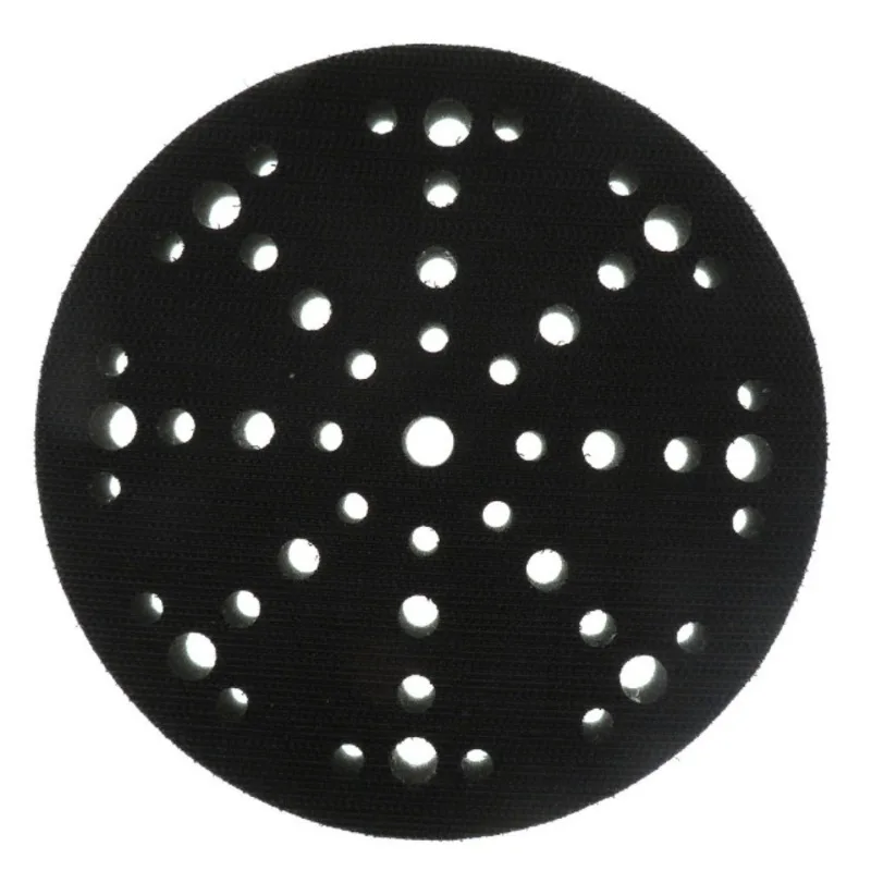 6-Inch 49 Holes Hook and Loop Soft Sponge Cushion Interface Pad Self-adhesive Sandpaper Disc Polishing