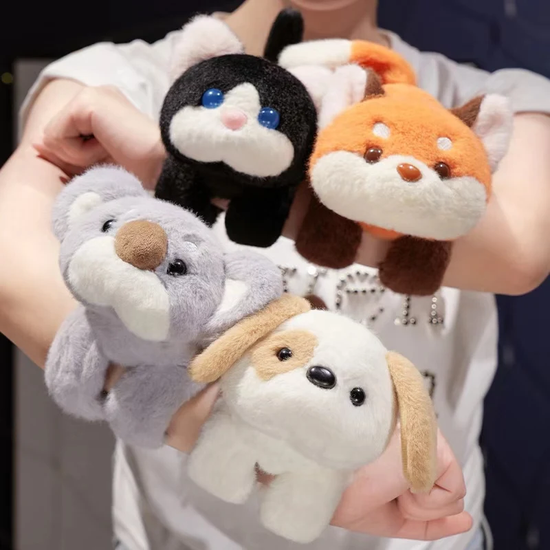 Plush Toys Cute dog cat fox koala animal toy plush wrist strap doll toddler costume party decoration gift