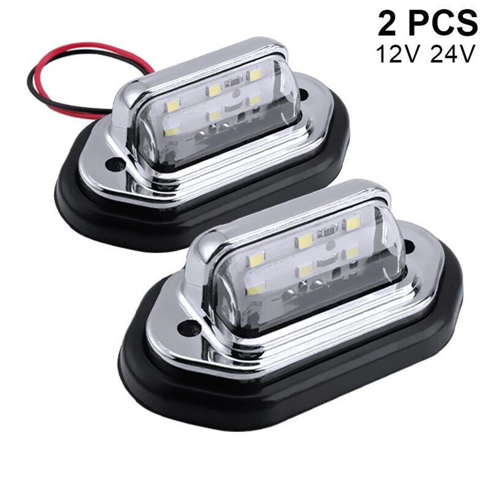 

For Motorcycles Boats Cars License Plate Lamp Auto License Plate Light 12-24V Clear PC Lens License Plate Lamp