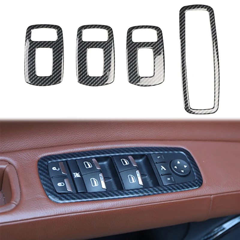 

Window Glass Lift Switch Button Panel Decora Cover Trim for Maserati Levante Ghibli Quattroporte 2014-2021 Car Inner Accessories