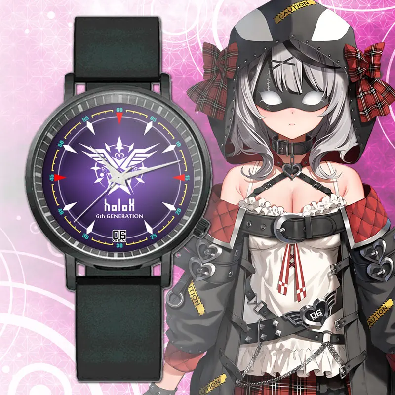 Hololive 6th HoloX Vtuber Youtuber Anime Quartz Watch Fashion Watches Laplus Darknesss Hakui Koyori Sakamata Chloe Lui