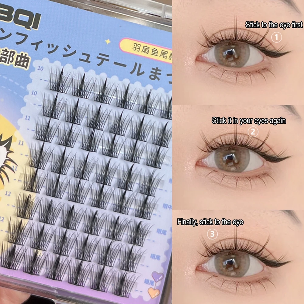 

Single Cluster False Eyelashes Premade Volume Fans Individual Segmented Tools Natural Fake Lashes Eye Extension Easy to Use