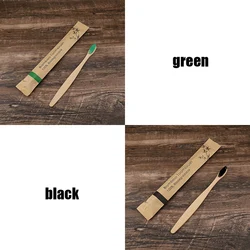 Eco-Friendly Bamboo Toothbrush with Soft Bristles and Wooden Handle (10pcs mix)