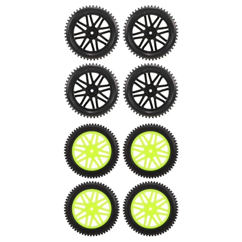 

Remote Control Car Rubber Wheel Tires Wheel Set with V-Spokes for 1/10 HPI
