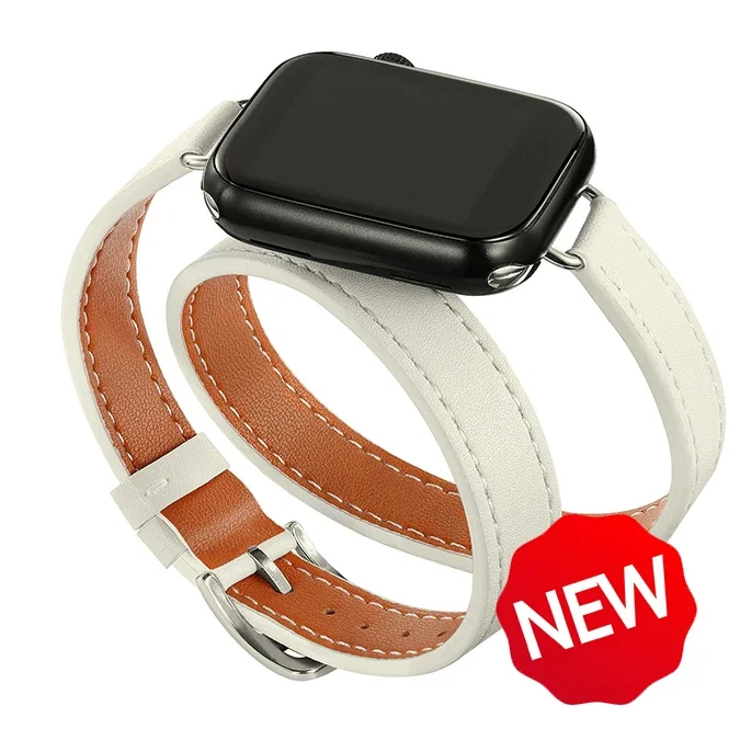 Elegant Double Tour Leather Strap