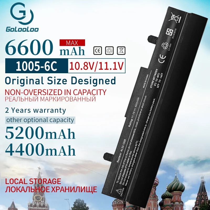 Golooloo Al32-1005 Batteria Del Computer Portatile Per Asus Eee Pc 1001Ha 1005Ha 1005 1005H 1005 P 1005He Al31-1005 Ml32-1005 Pl32-1005