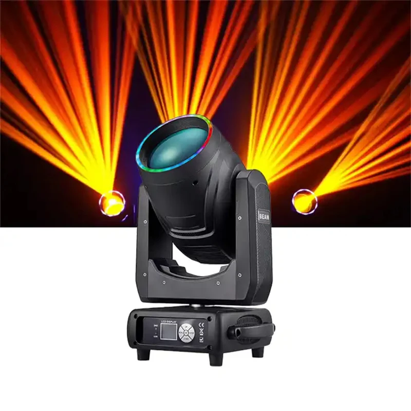 

4pcs wedding banquet hall stage lights Dual Prism Sharpy Beam led strip 320W beam moving head light