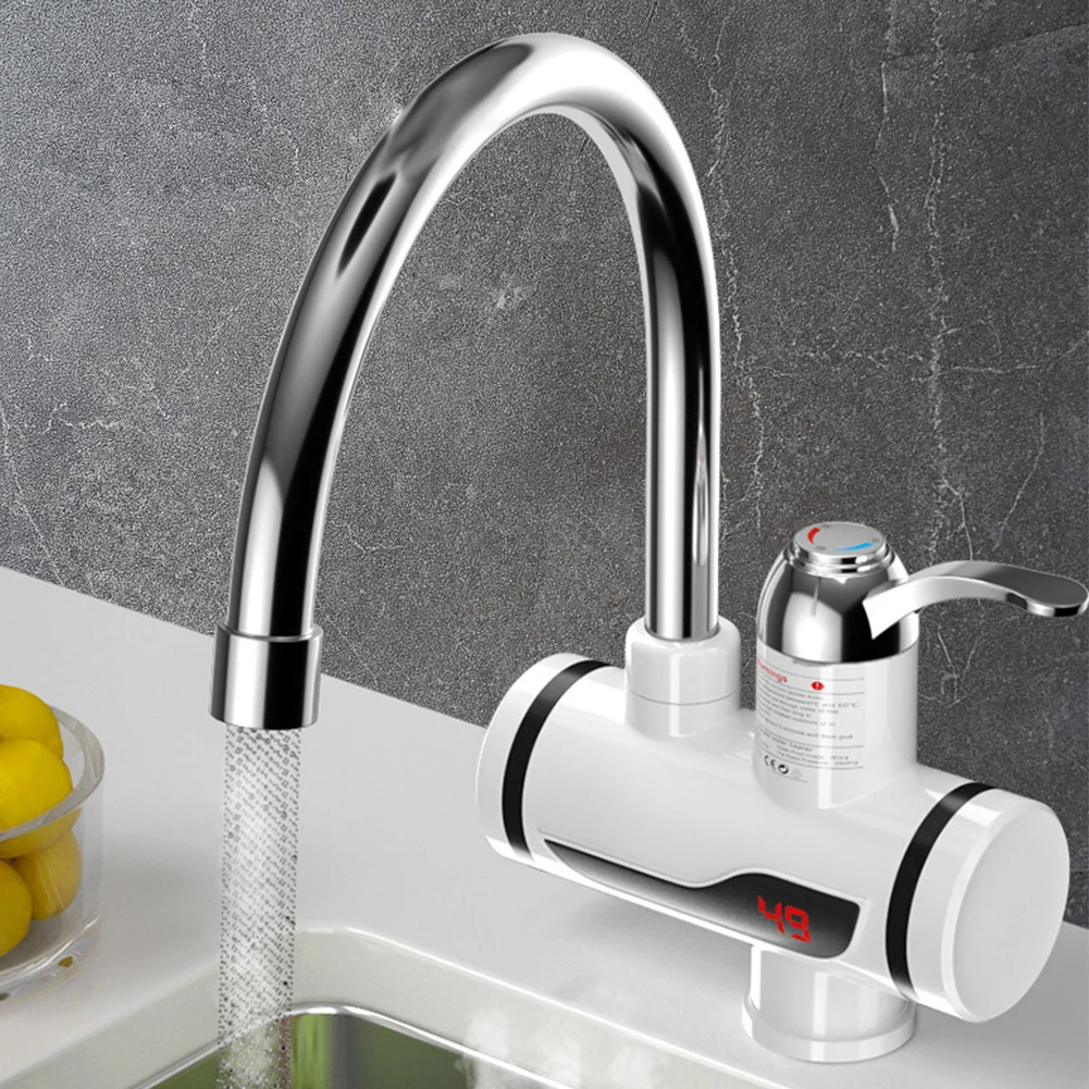 Electric Kitchen Water Heater Tap Instant Hot Water Faucet Heater Cold Heating Faucet 360 Degree Rotation Tankless electric water heater