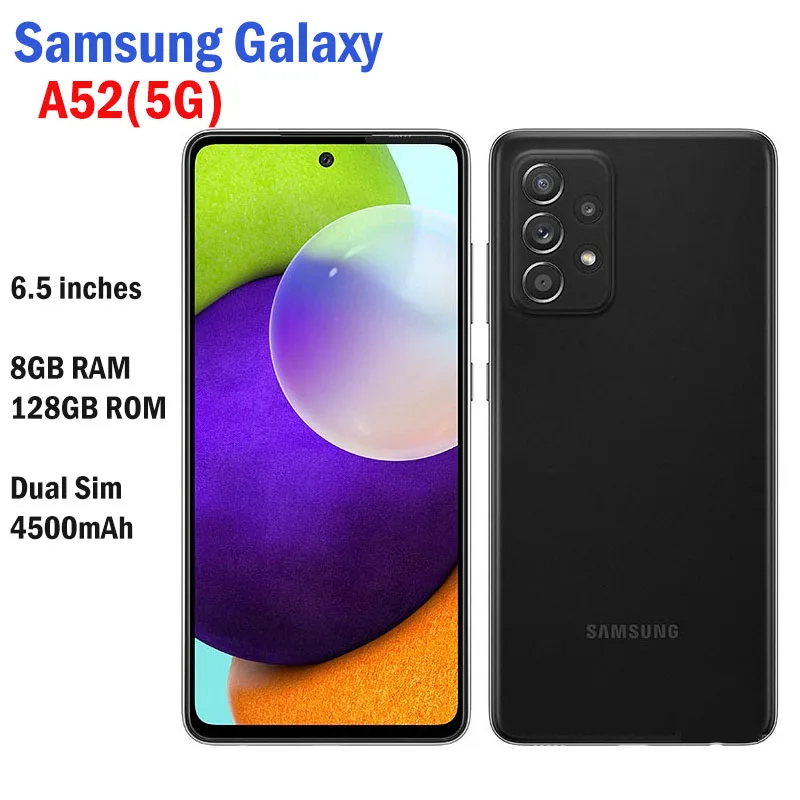 

Samsung Galaxy A52 телефон, экран 6,5 дюймов, Восьмиядерный, 8 Гб ОЗУ 128 Гб ПЗУ