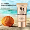 SPF50+ Gold Snail Sunscreen BB Cream Whitening Foundation Concealer Moisturizing Long Lasting Even Skin Tone Makeup Base Primer 4