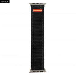 URVOI Wave Sport Loop Nylon Strap Wristband with Hook and Loop Fastener for 44 45 46 49mm (Black)