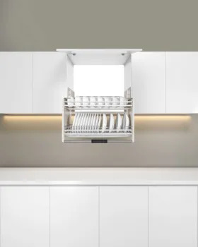 26 นิ้ว Modern Design Lift ตะกร้า Pull-Down ซ่อนตู้ชั้นวางของตะกร้าลิ้นชักที่มีประสิทธิภาพใน-ตู้องค์กร 2