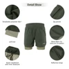 Lixada Men 2 in 1 Running Shorts Quick Drying Breathable Active Training Exercise Jogging Cycling Shorts 2