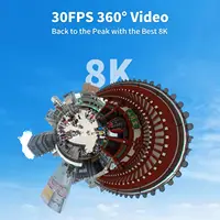 KanDao QooCam 3 Ultra 360 Action Camera,8K Waterproof Sports Camera with Dual 1/1.7" Sensors,96MP Photo,HDR,F1.6 Fast Aperture, 2