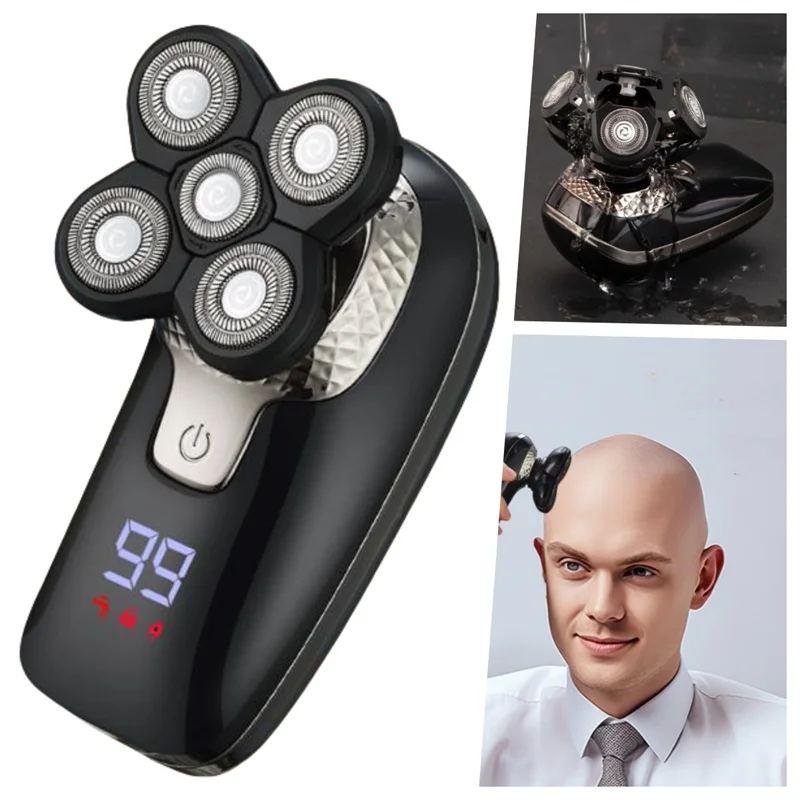 

Wet Dry Electric Head Razor For Bald Men 5D Close Shave Skinhead Shaver Balder Man Skull Trimmer Face Grooming Haircut Clipper