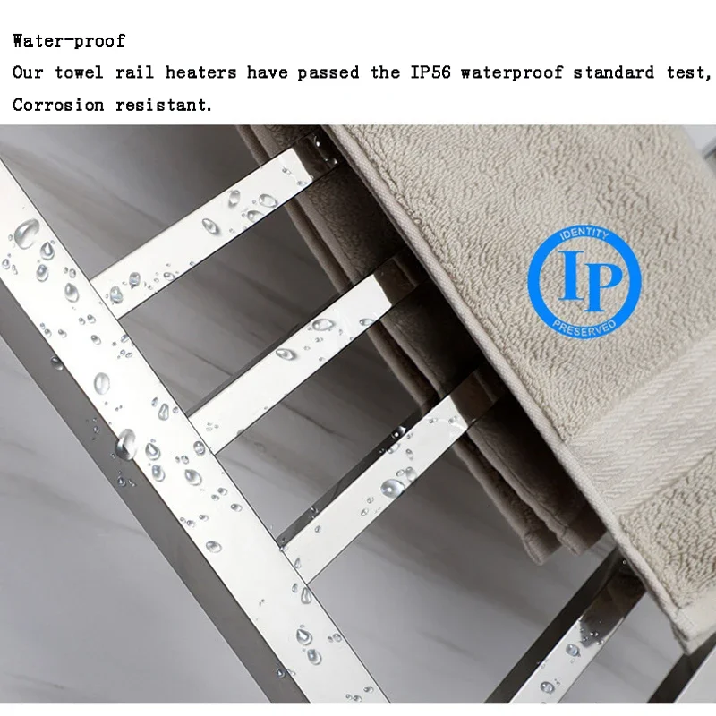Electric Towel Rack 304 Stainless Steel Temperature&Time Control Smart Heated Towel Rail Warmer 780*500*120mm 110V/220V