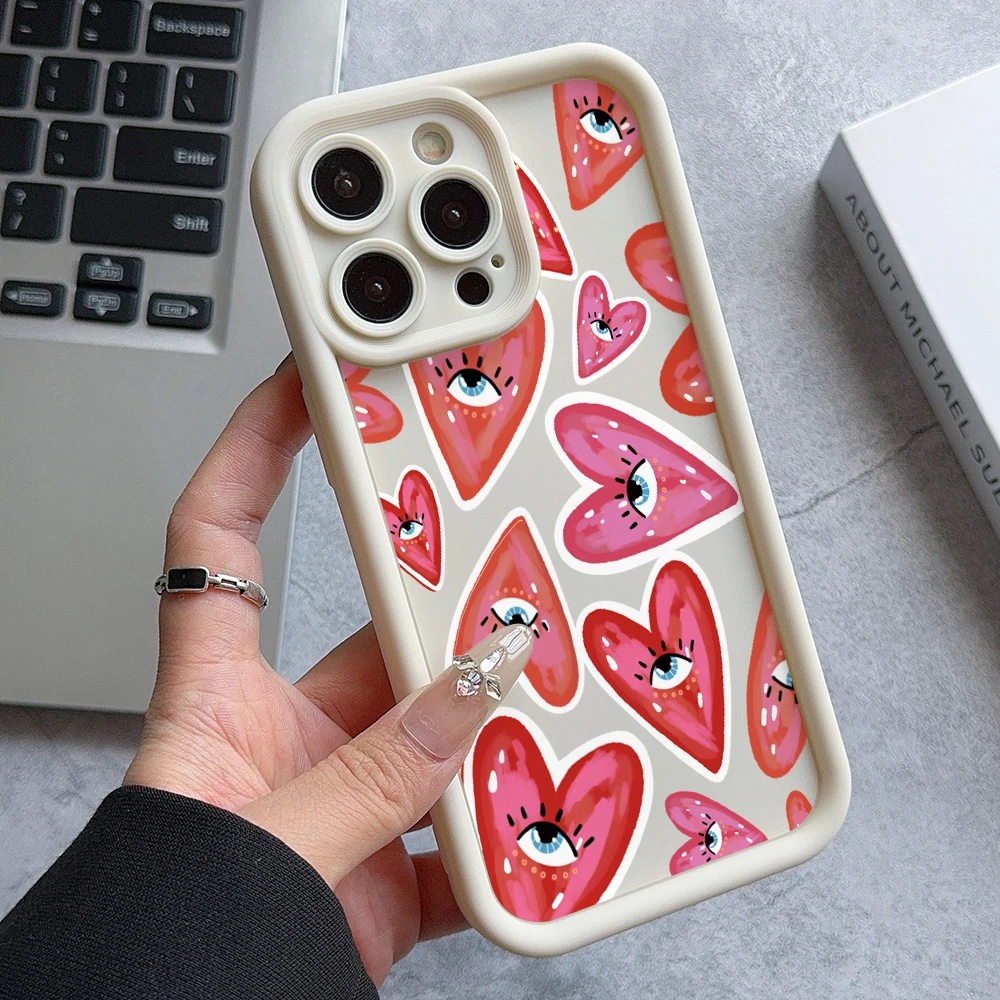 Turkish Blue Evil Eye Protective Phone Case with Lens Cover