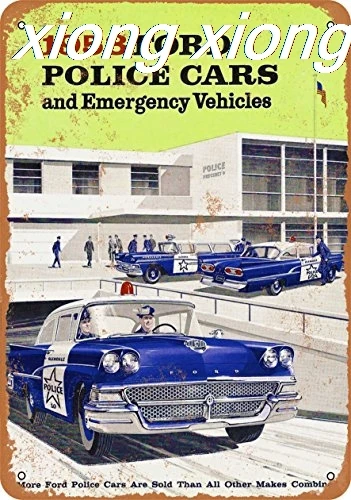 

Metal Sign - 1958 Ford Police Cars - Vintage Look