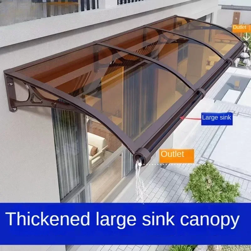 Minimalist Waterproof Awning for Courtyard Modern Thickened Metal Rain Cover Awnings Creative Outdoor Terrace Awning for Home