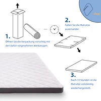 Матрас Rosahqnda H3, средняя прочность, сертификация эко Текса, высота 7см, 90/120/140/160180×200см, пена с тиснением семи зонов — изображение 5