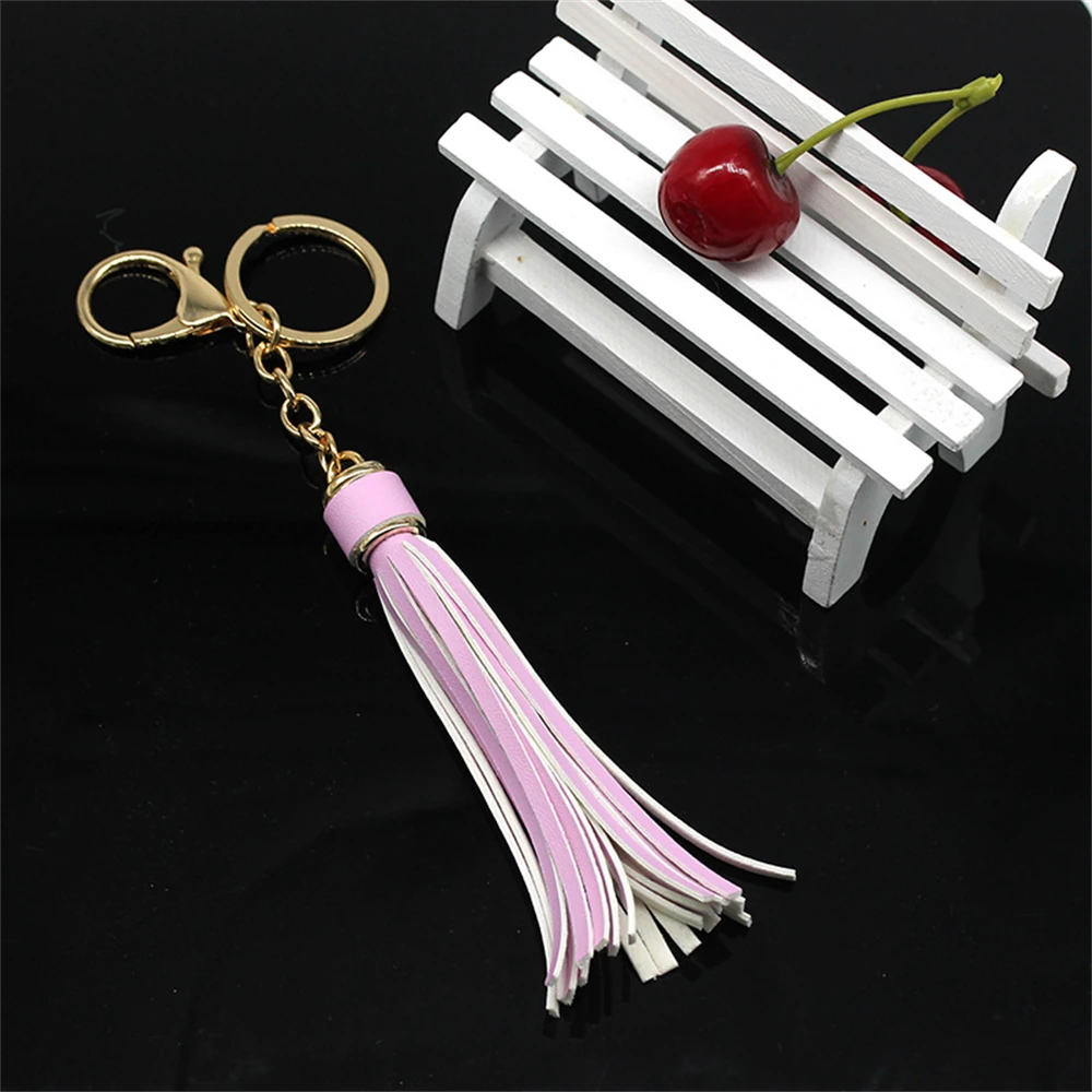 Exquisite Long PU Leather Tassel Key Chain Luxury Fringe Bag Ornaments  Accessories Car Trinket Keyring Waist Wallet Keychain - AliExpress