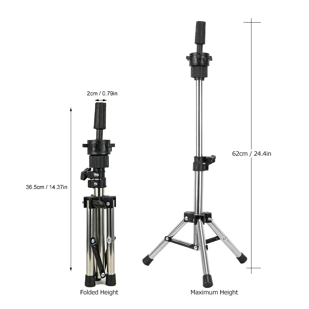 Mannequin Head 100% Synthetic Hair Hairdresser Training Head With Tripod Manikin Cosmetology Doll Head For Braiding Styling