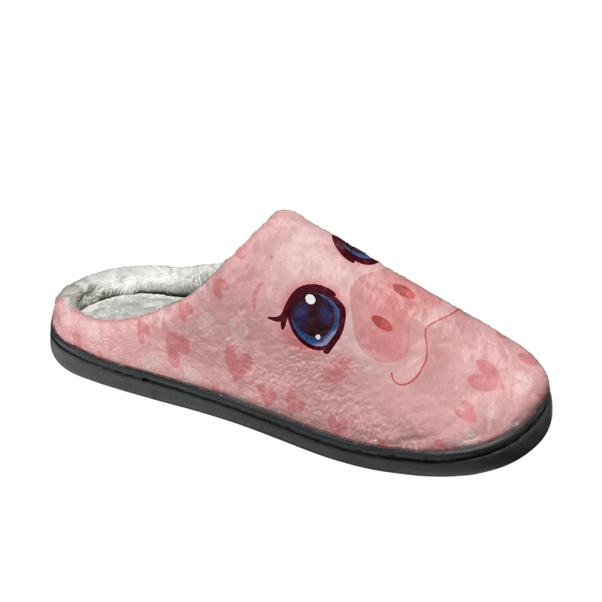 Kawaii Pink Piggy Pattern Woman Men Autumn Winter Cotton Slipper Wear-Resistant Fashion Non-Slip Indoor Keep Warm Plush Slippers