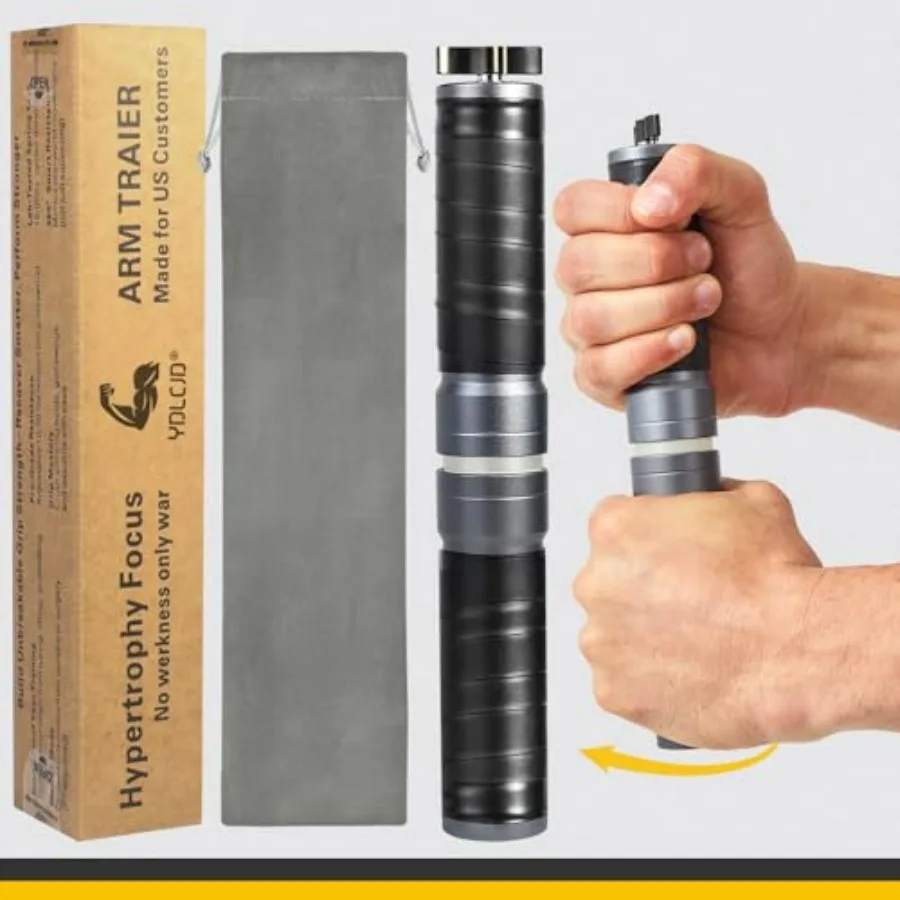 grip strength trainer, Adjustable Metal Design with Silicone Handle, Forearm strengthener Tool for Physical Therapy, Recovery（Bl