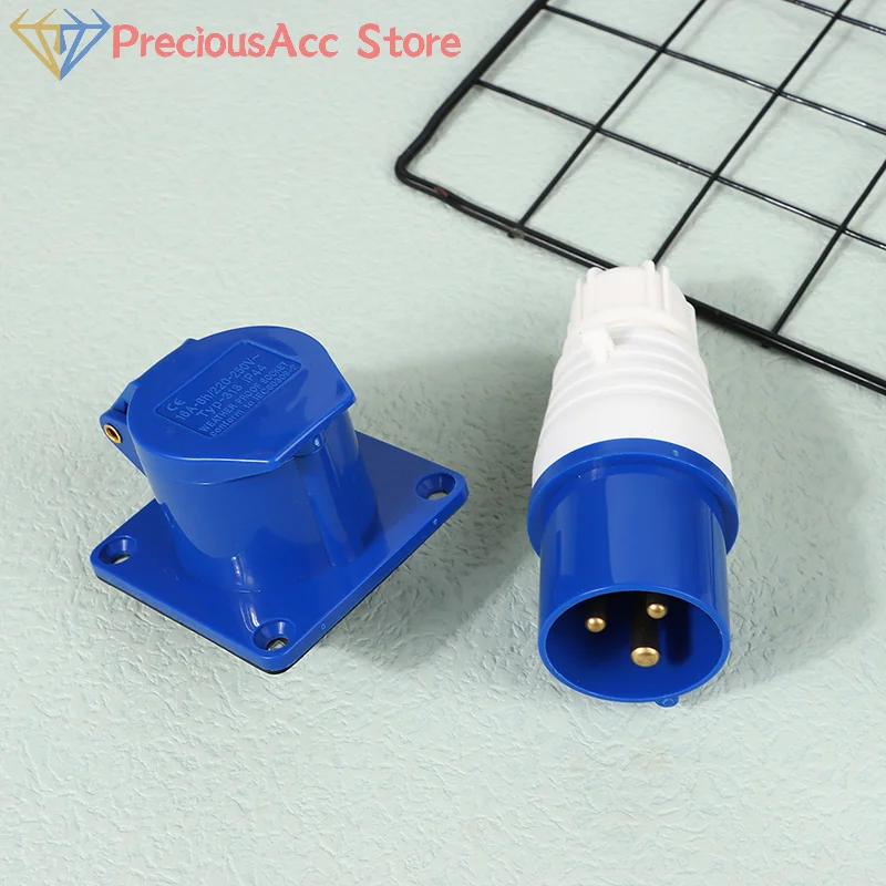 Industrial Waterproof Connector 220V 16A 3 Pin Male/Female Plugs/Socket IP44 2P For Caravan Motorhome Trailer Truck Yacht