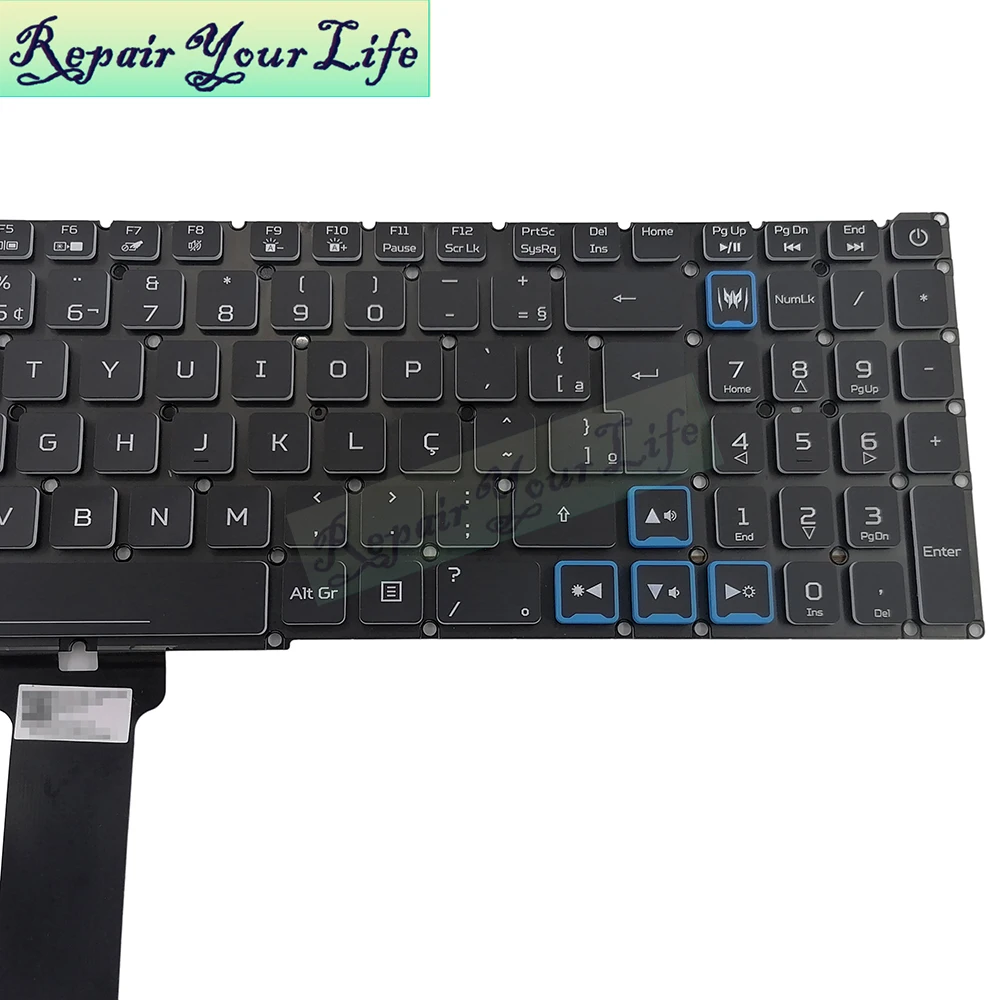 Teclado Retroiluminado Pt-br Brasil Nós para Acer Nitro An5155443 An517-51 52 An715-51 Lg5p-p90brl - Imagem 5