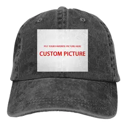 Casquette de Baseball réglable pour hommes et femmes, chapeau personnalisé avec la photo que vous aimez, style Vintage délavé 