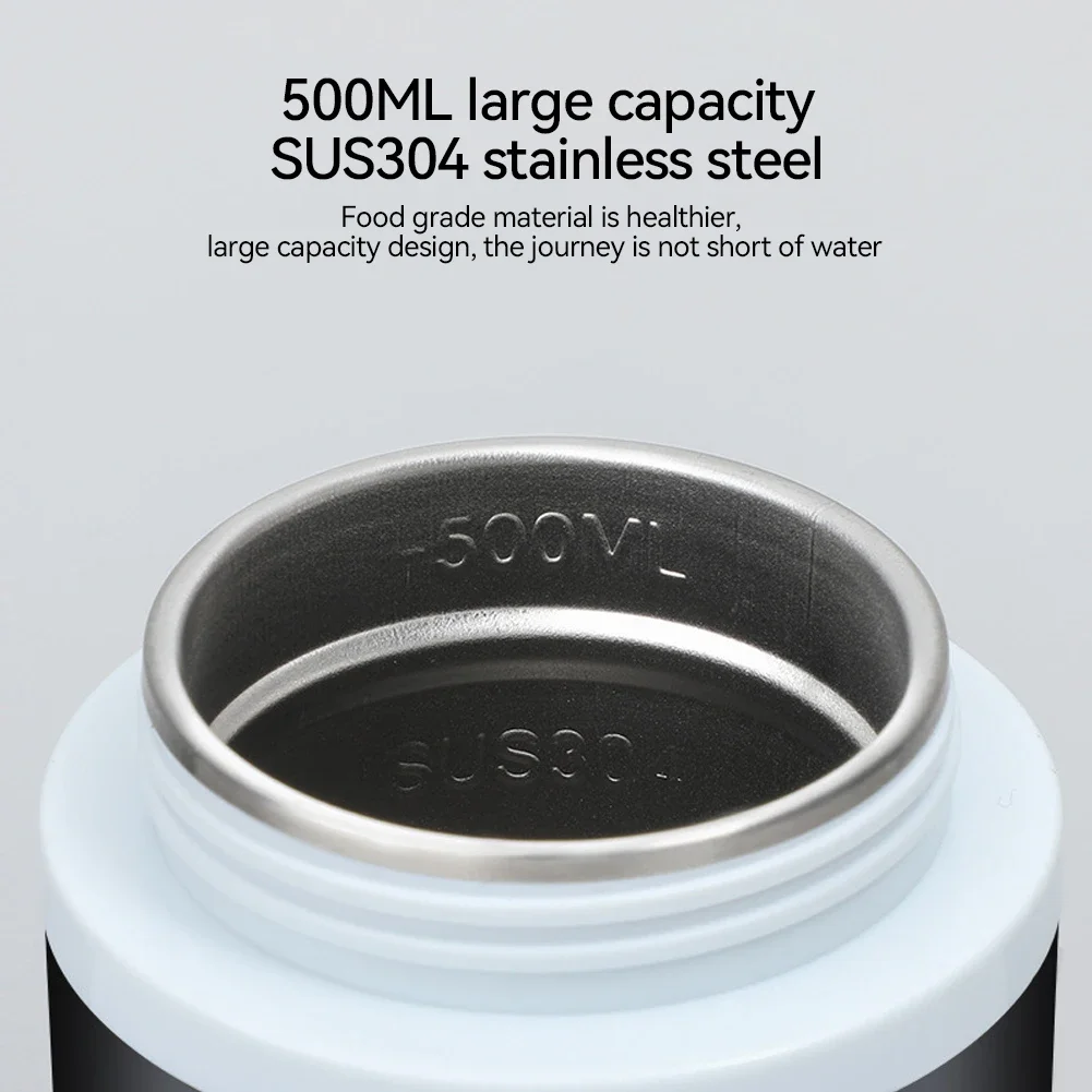 500ml Stainless Steel Car Heating Cup 12V/24V Smart Temperature Control Electric Kettle Stainless Steel Cup Water Warmer Bottle - Image 5