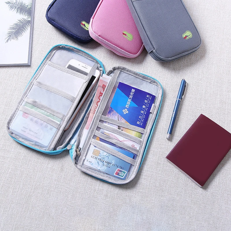 

Travel Wallet for Family Passport Holder Waterproof Document Case Organizer Travel Accessories Cover Document Bag Cardholder