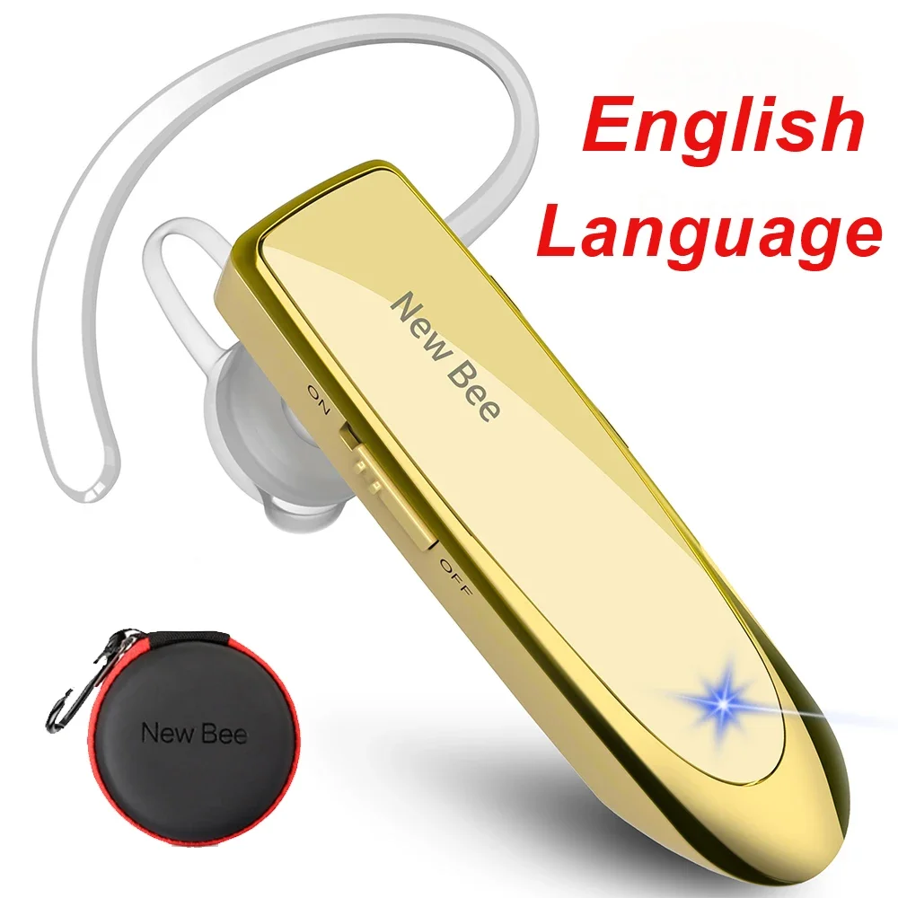 Bluetooth Headset with 24-Hour Battery and Mute Function