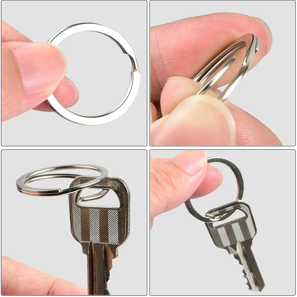 1pcs Keyring Keychain Extra Large Hinged Keyring Split Ring Key