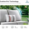 Patio Furniture Set, 8 Seats Half-Moon Curved Outdoor Sectional Sofa Conversation Set, Woven Rattan Patio Couch 3