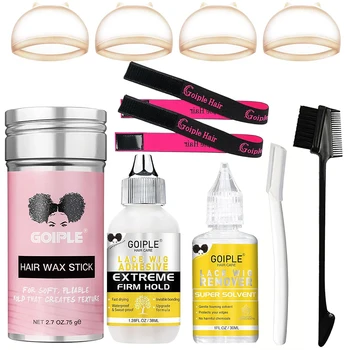 Goiple Hair Wax Stick for Slick Flyaways Control Frizz Lace Front Adhesive Glue for Wigs Bond with Tools 1