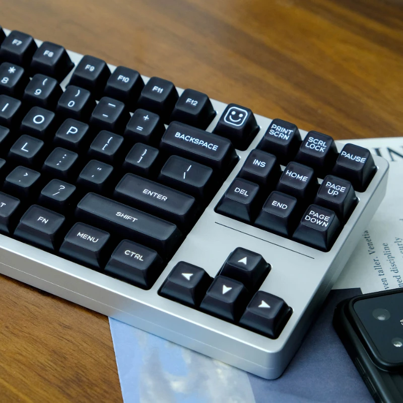 Echome-black Jade Tema Keycap Pbt Dye Subbed Simples Cap Teclado Translúcido Cap SA Perfil Key para Teclado Mecânico