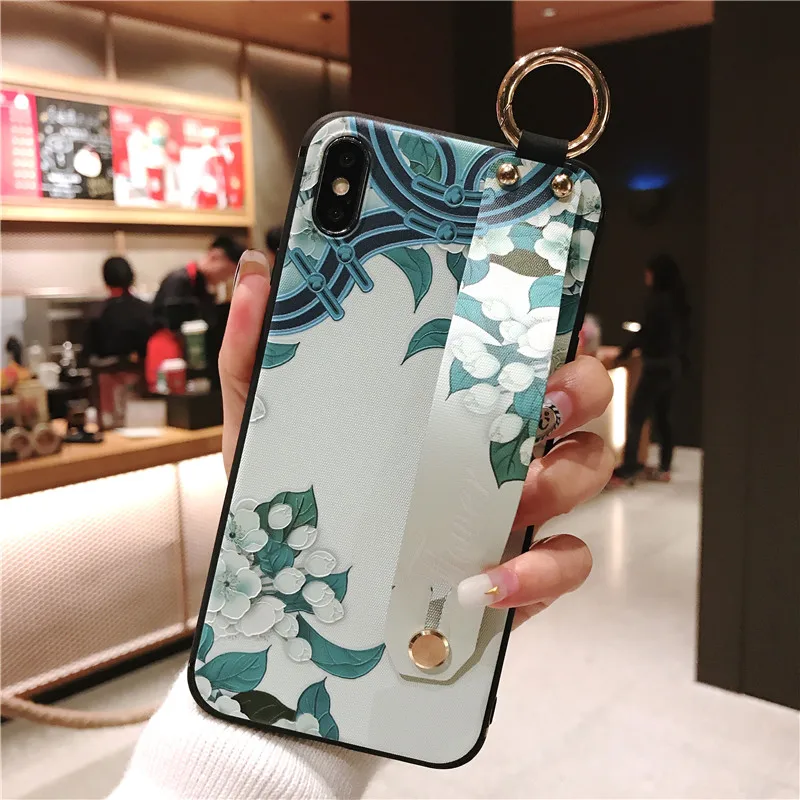 Elegant Cheongsam Phone Case with Wrist Strap Cover
