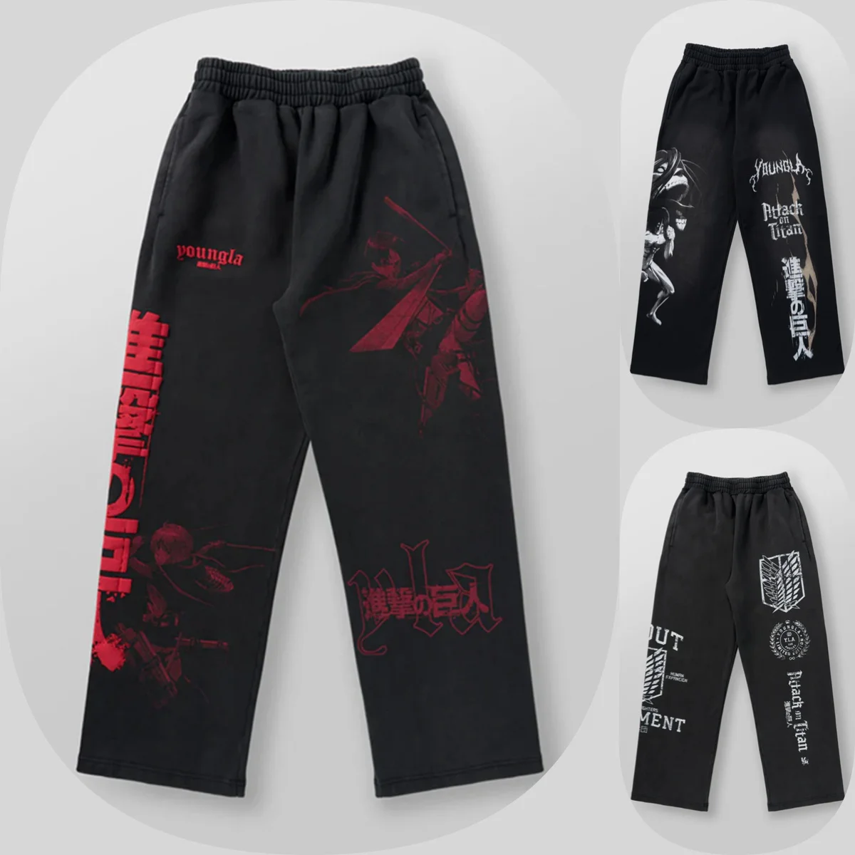 Sport Jogging Trousers American sweatpants Gym fitness running stretch collaboration anime jogger cotton terry printed wide-leg casual pant,fashionable wide leg pants,fleece sweatpants,wide leg pants,fashion pants