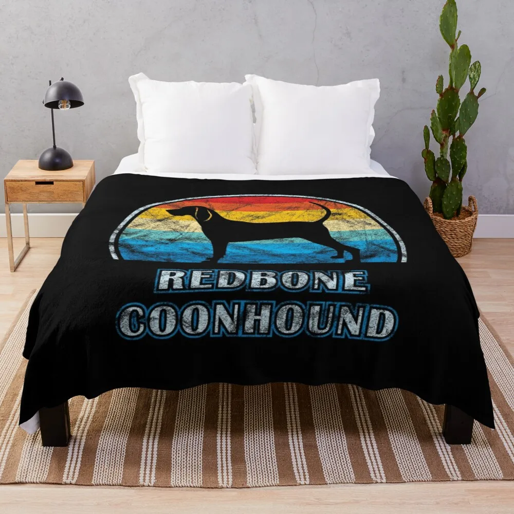 

Redbone Coonhound Vintage Design Dog Throw Blanket Thermal Blankets For Travel