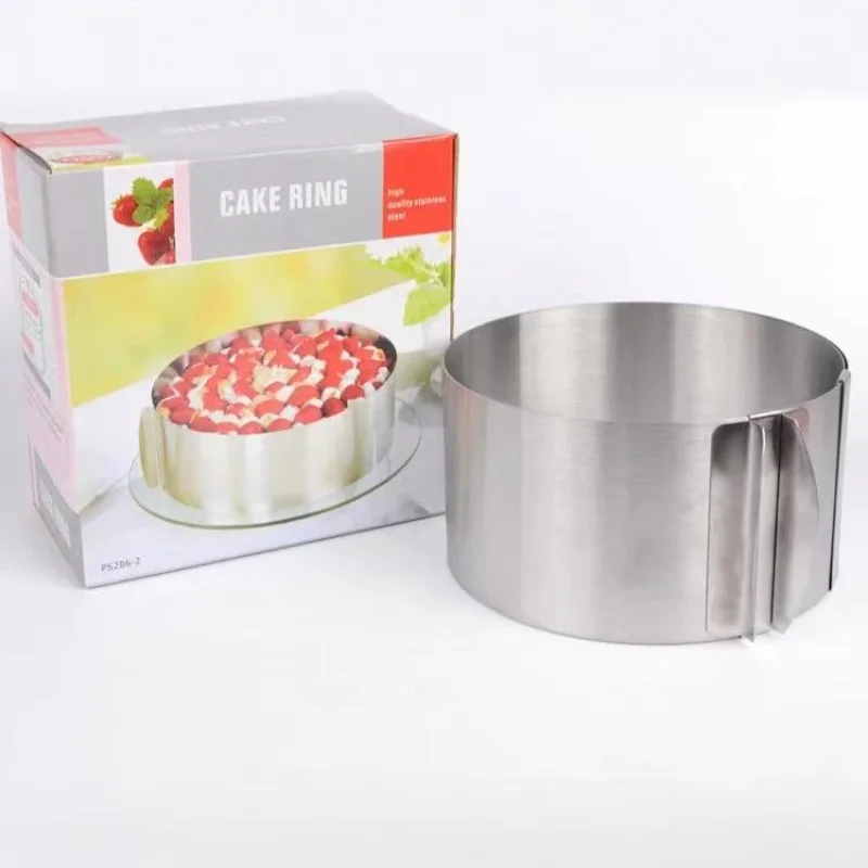 Adjustable Round Cake Ring Mold Retractable Mousse Cake Ring Stainless Steel Circle Baking Ring Cake Tools