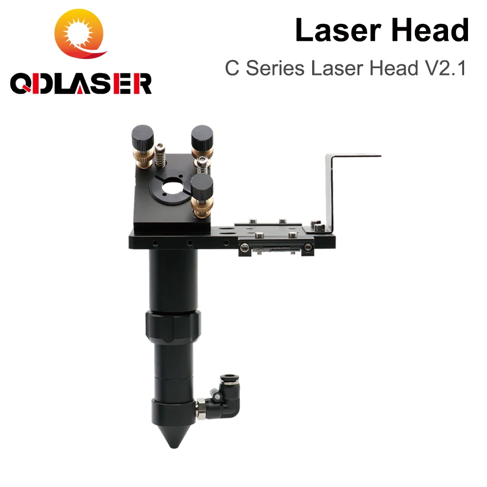 

QDLASER CO2 Laser Head C Series Dia.18 FL38.1& Dia.20 FL50.8 / 63.5/101.6mm Mount for Laser Engraving Cutting Machine(Black)